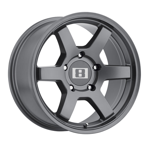 18x9  Level 8 Wheels Mk6 Matte Gunmetal 0  offset  106.1  hub