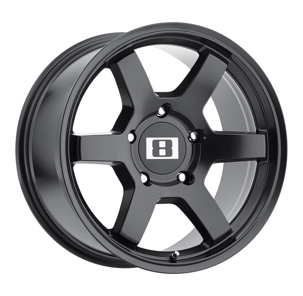 16x8  Level 8 Wheels Mk6 Matte Black 0  offset  71.5  hub