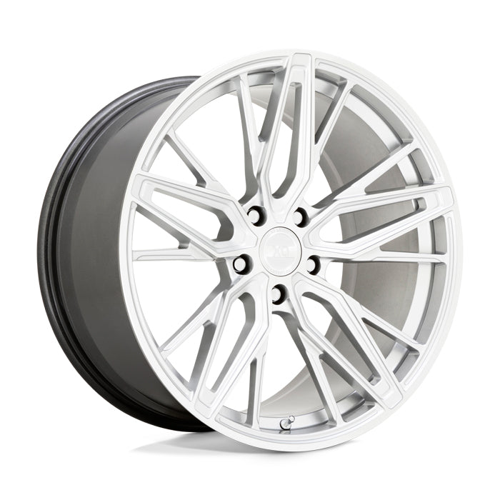 20x10.5 5x114.3 XO Wheels Zurich Hyper Silver With Mirror Cut Face 45 offset 76.1 hub