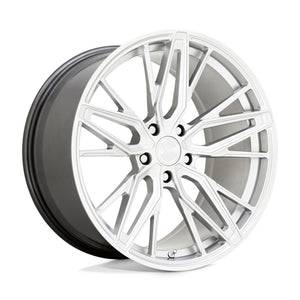 20x9 5x114.3 XO Wheels Zurich Hyper Silver With Mirror Cut Face 20 offset 76.1 hub