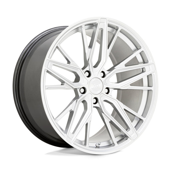 20x9 5x120 XO Wheels Zurich Hyper Silver With Mirror Cut Face 20 offset 76.1 hub