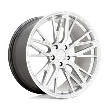 20x9 5x112 XO Wheels Zurich Hyper Silver With Mirror Cut Face 35 offset 66.56 hub