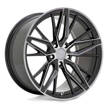 20x9 5x114.3 XO Wheels Zurich Gloss Black With Machined Gloss Dark Tint 30 offset 76.1 hub