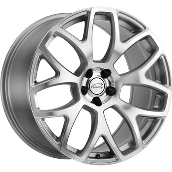 20x9 5x108 Coventry Wheels Ashford High Gloss Gunmetal With Gloss Black Face 45 offset 63.4 hub