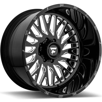 22x14 Fittipaldi Offroad Wheels FTF07 Alpha 6x139.7 -76 Offset 78.1 Hub Black Milled