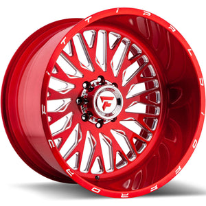 24x14 Fittipaldi Offroad Wheels FTF07 Alpha 6x139.7 -76 Offset 78.1 Hub Red Tint