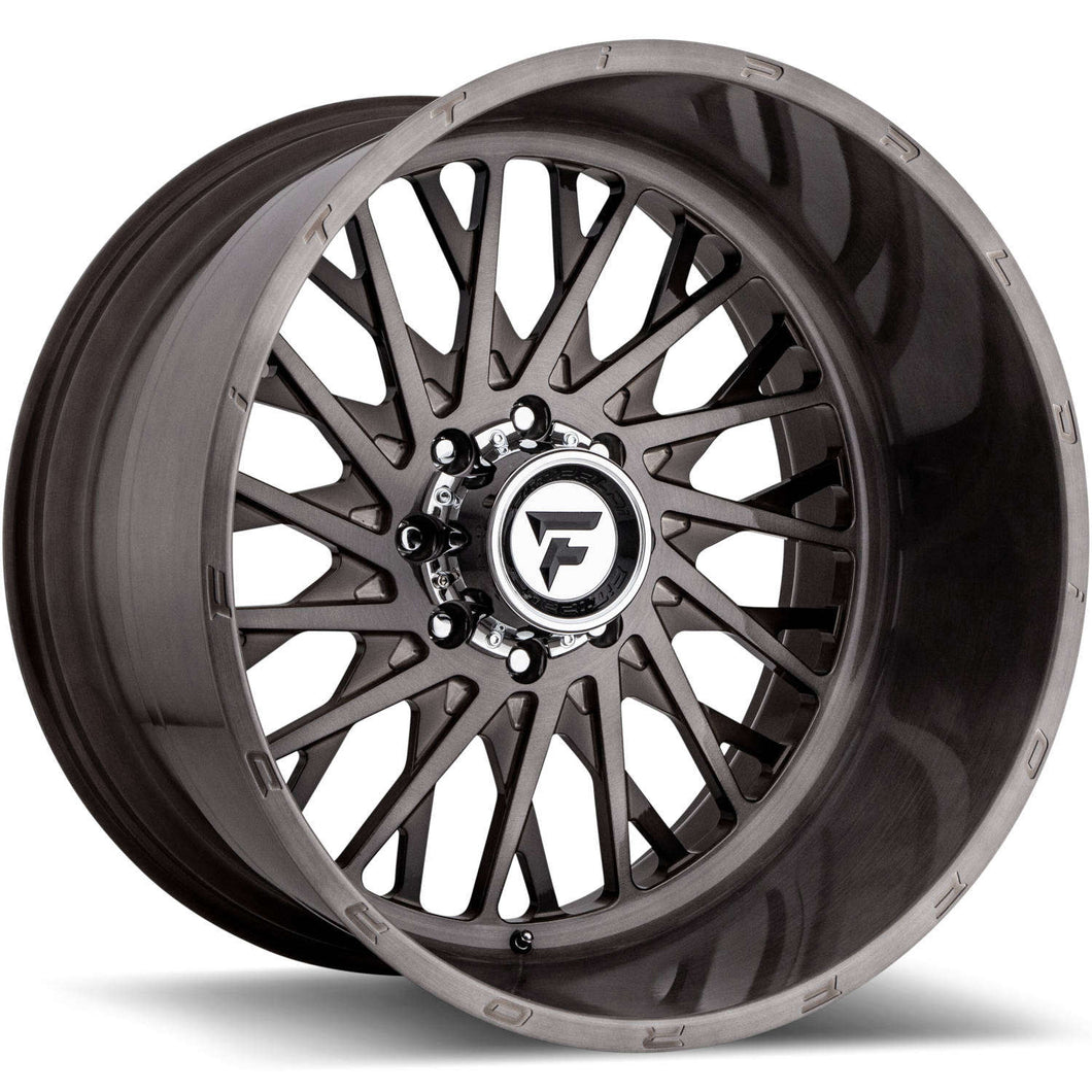 22x12 Fittipaldi Offroad Wheels FTF08 Alpha 6x135 -51 Offset 87.1 Hub Brushed Black Tint