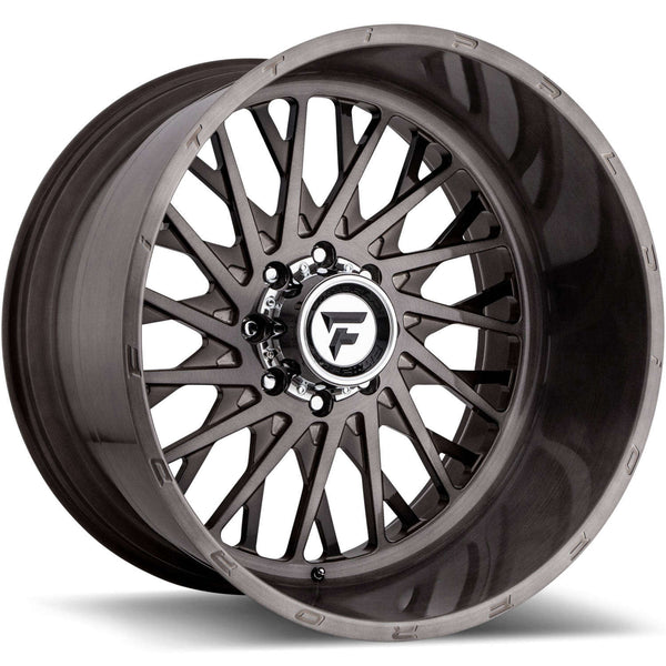 22x12 Fittipaldi Offroad Wheels FTF08 Alpha 8x170 -51 Offset 125.2 Hub Brushed Black Tint