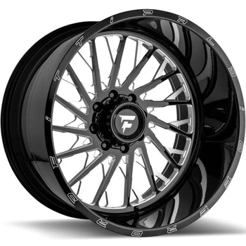 22x12 Fittipaldi Offroad Wheels FTF08 Alpha 6x139.7 -51 Offset 78.1 Hub Black Milled