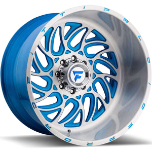 22x12 Fittipaldi Offroad Wheels FTF09 Alpha 6x139.7 -51 Offset 78.1 Hub Brushed Blue