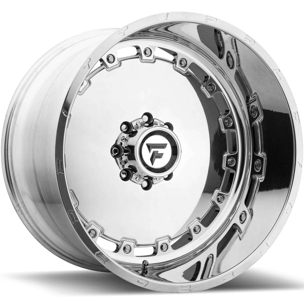 22x12 Fittipaldi Offroad Wheels FTF15 Alpha 8x6.5 -51 Offset 125.2 Hub Polished