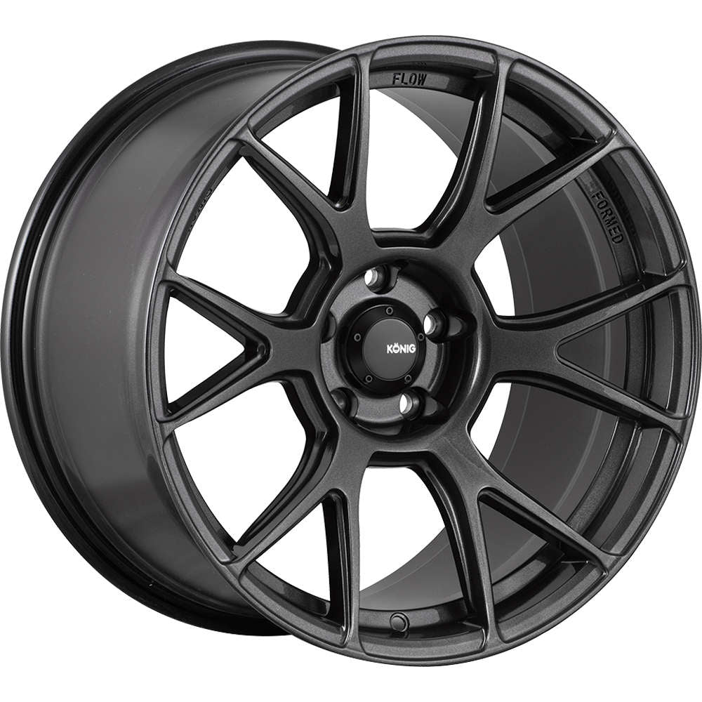 18x8.5 Konig Wheels 56MG Ampliform 5x120 +32 Offset 72.60 Hub Graphite