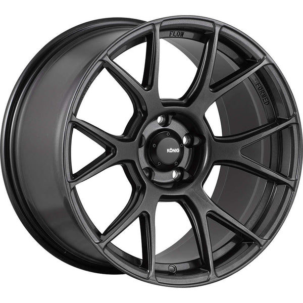 18x9.5 Konig Wheels 56MG Ampliform 5x114.3 +25 Offset 73.00 Hub Graphite