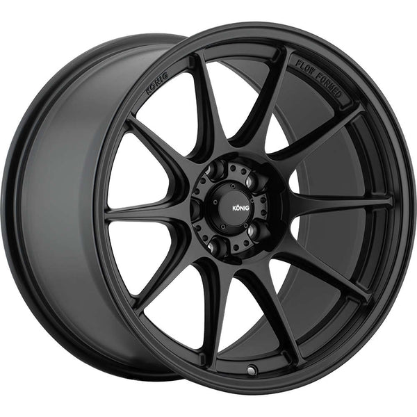 18x10.5 Konig Wheels 57B Dekagram 5x114.3 +18 Offset 73.00 Hub Matte Black