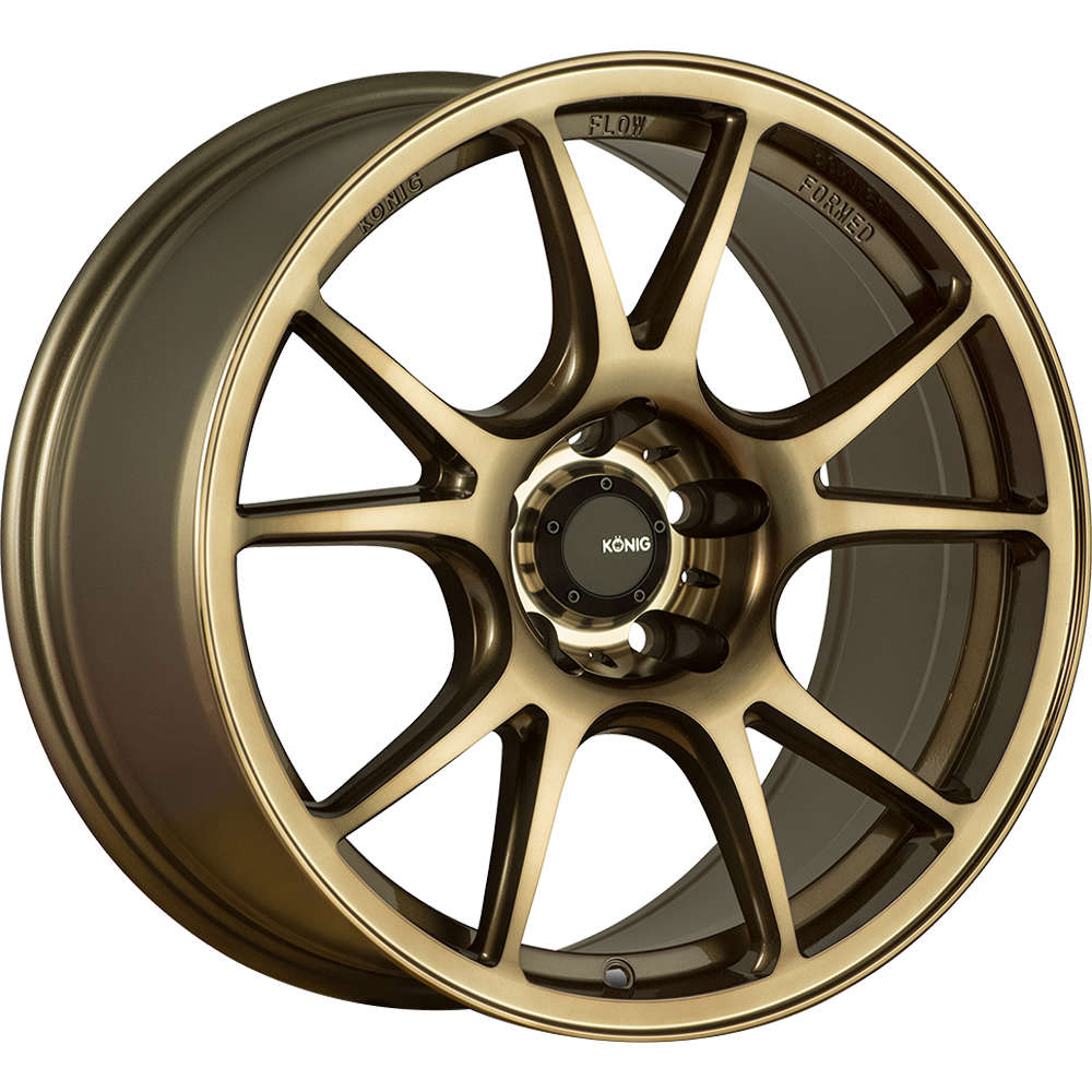 15x9.5 Konig Wheels 100BZ Freeform 4x100 +29 Offset 73.10 Hub Bronze