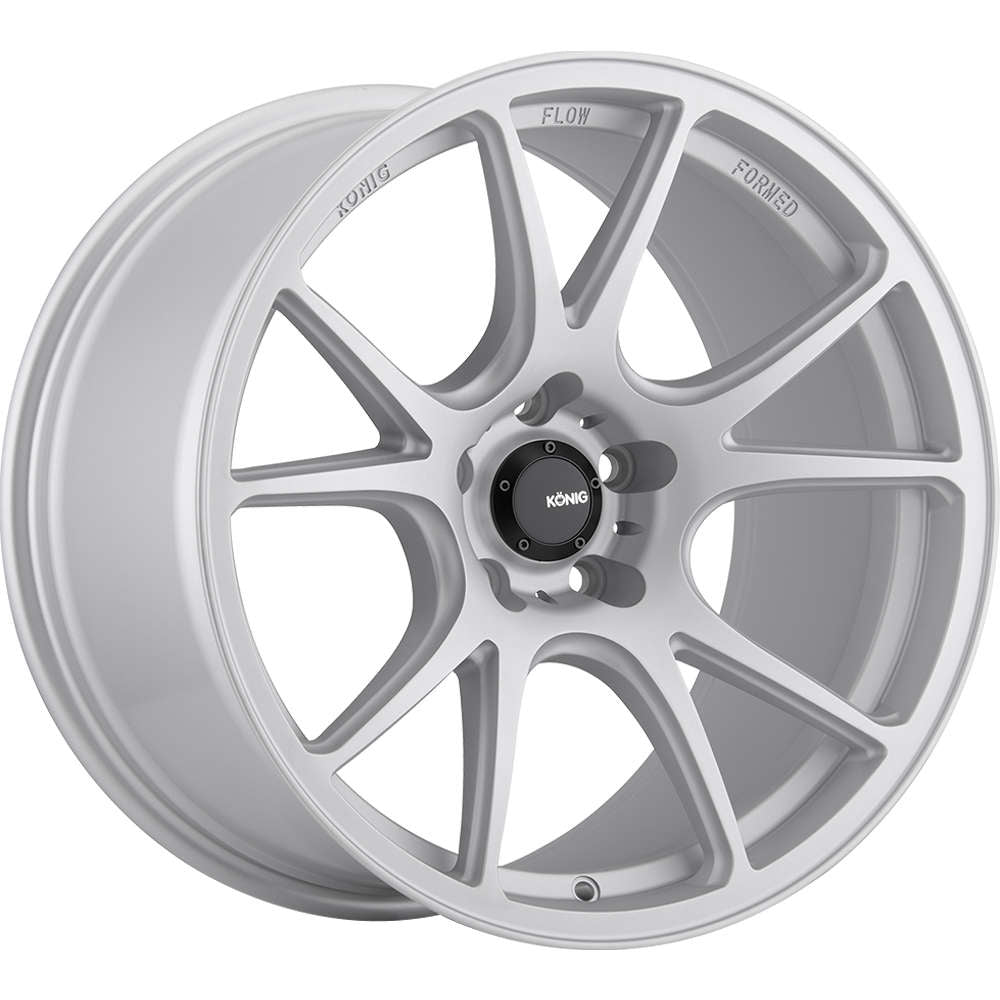 18x8.5 Konig Wheels 100S Freeform 5x114.3 +35 Offset 73.10 Hub Matte Silver