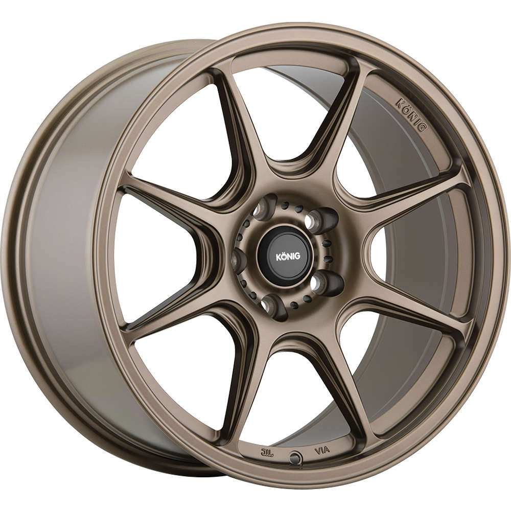 16x7.5 Konig Wheels 102BZ Lockout 4x108 +40 Offset 73.10 Hub Matte Bronze