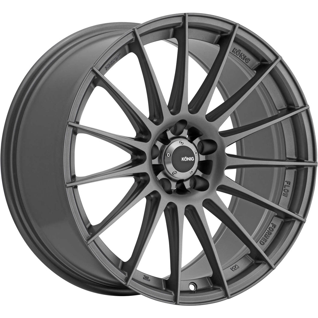 19x9.5 Konig Wheels 48MG Rennform 5x112 +45 Offset 66.56 Hub Matte Grey