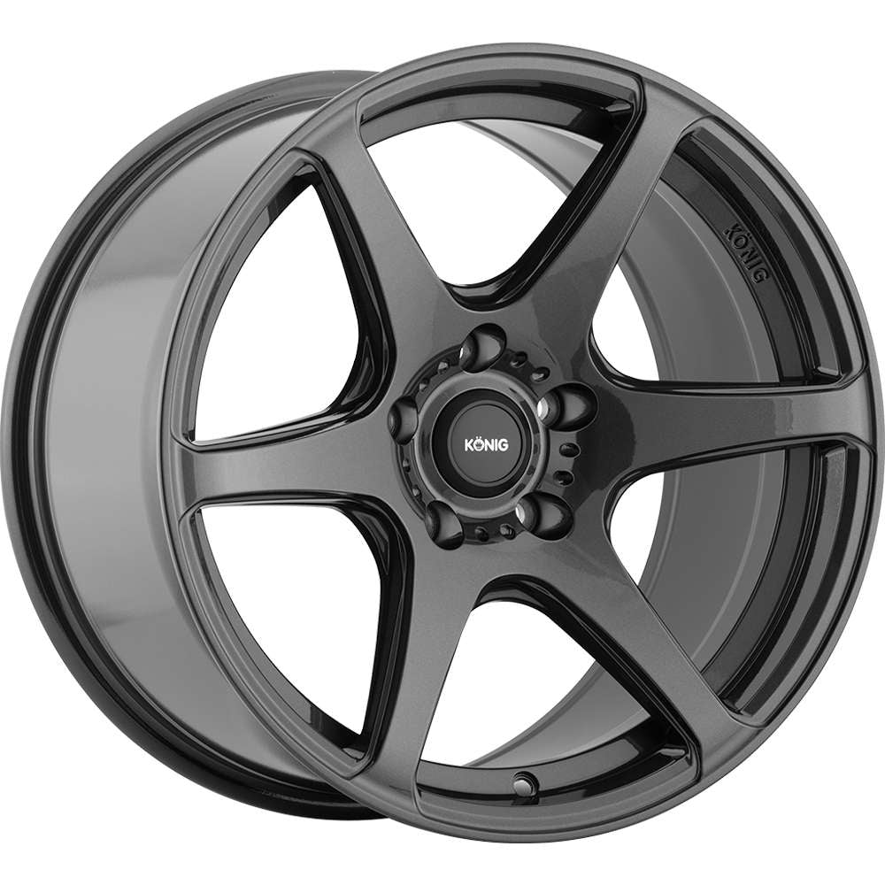 16x7.5 Konig Wheels 104GG Tandem 5x100 +45 Offset 73.10 Hub Graphite