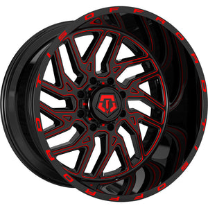 20x12 TIS Wheels 544BMR 8x170 -44 Offset 125.2 Hub Gloss Black