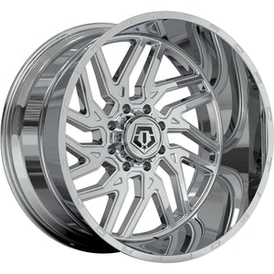 20x9 TIS Wheels 544C 8x180 +18 Offset 124.3 Hub Chrome