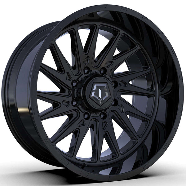 20x12 TIS Wheels 547B 8x180 -44 Offset 124.3 Hub Gloss Black