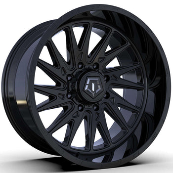 20x12 TIS Wheels 547B 8x180 -44 Offset 124.3 Hub Gloss Black