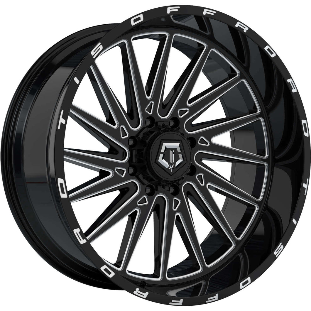 22x10 TIS Wheels 547BM 5x150 -19 Offset 110.2 Hub Gloss Black