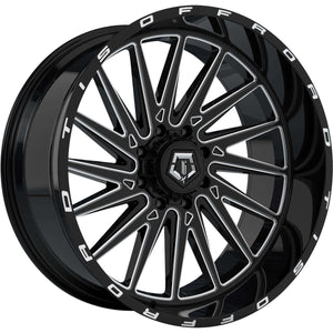 20x12 TIS Wheels 547BM 8x170 -44 Offset 125.2 Hub Gloss Black