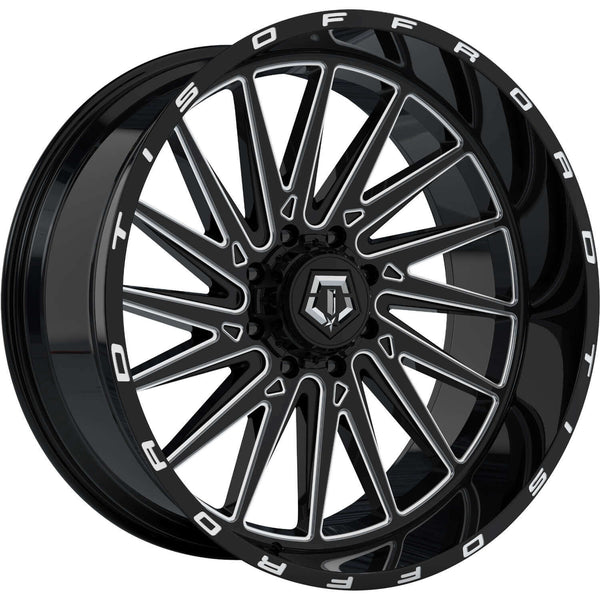 20x10 TIS Wheels 547BM 5x5 -19 Offset 71.5 Hub Gloss Black