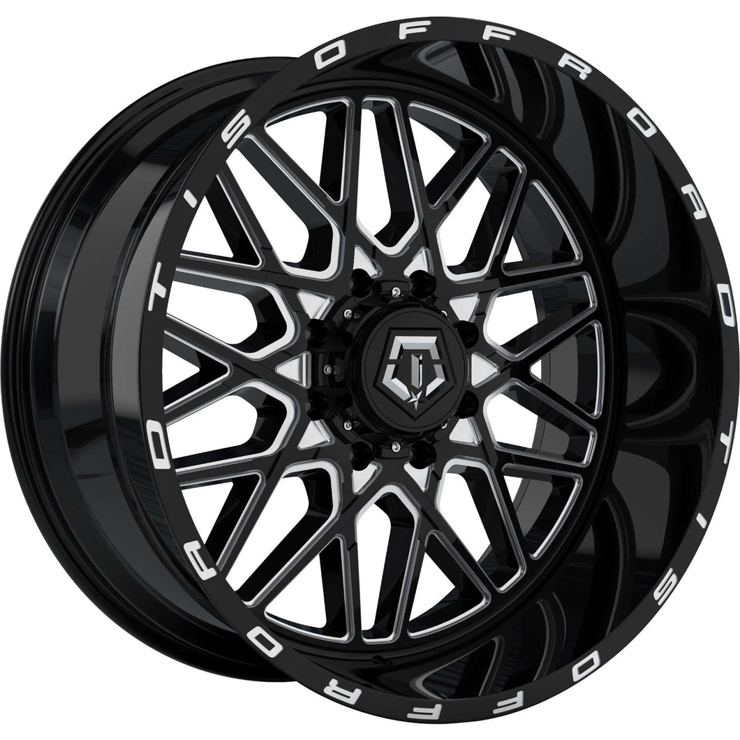 22x12 TIS Wheels 548BM 5x5 / 5x139.7 -44 Offset 78.1 Hub Gloss Black