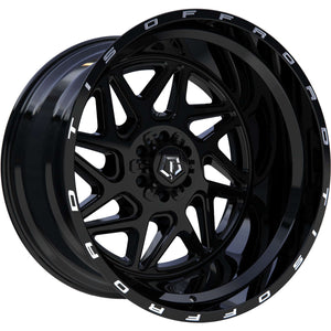 20x12 TIS Wheels 552B 8x6.5 -44 Offset 125.2 Hub Gloss Black