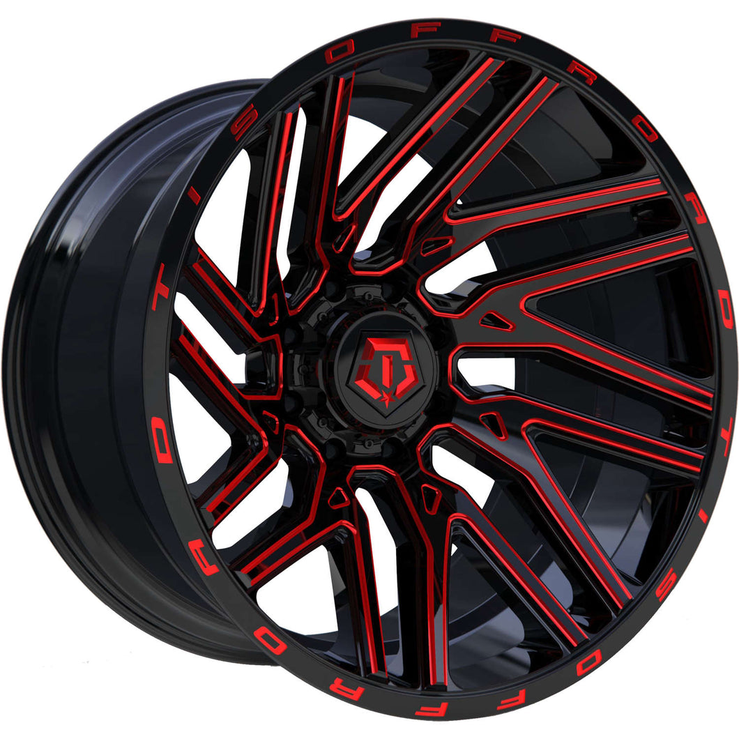 22x12 TIS Wheels 554BMR 6x135 / 6x139.7 -44 Offset 108 Hub Gloss Black