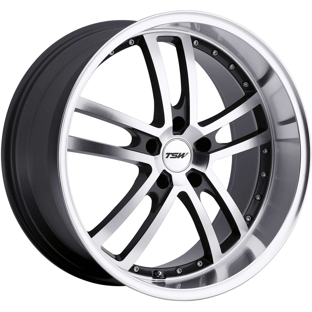 18x9.5 5x112 TSW Wheels Cadwell Gunmetal Mirror Cut Face/Lip 35 offset 72.1 hub