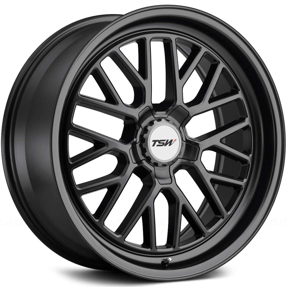 19x8.5 5x120 TSW Wheels Hockenheim S Semi Gloss Black (Gunmetal Hex Nut) 40 offset 76.1 hub