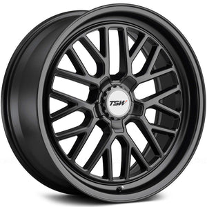 18x9.5 5x114.3 TSW Wheels Hockenheim S Semi Gloss Black (Gunmetal Hex Nut) 20 offset 76.1 hub