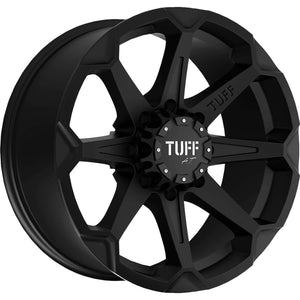 17x9 8x165.1 Tuff Wheels T05 Satin Black 10 offset 125.1 hub