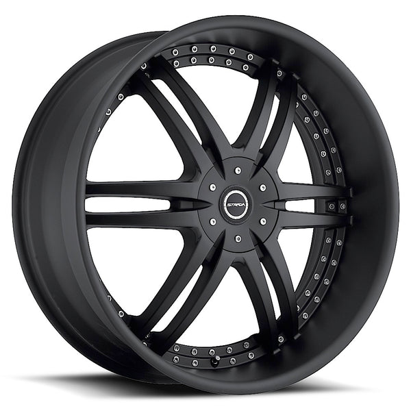 26x10 Strada Wheels Denaro BLANK 40 ET 78.1 hub - Stealth Black