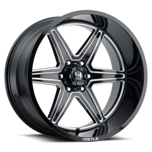 Hostile Offroad Wheels Venom 24x14 6x139.7 -83 Offset 106.1 Hub Blade Cut Finish