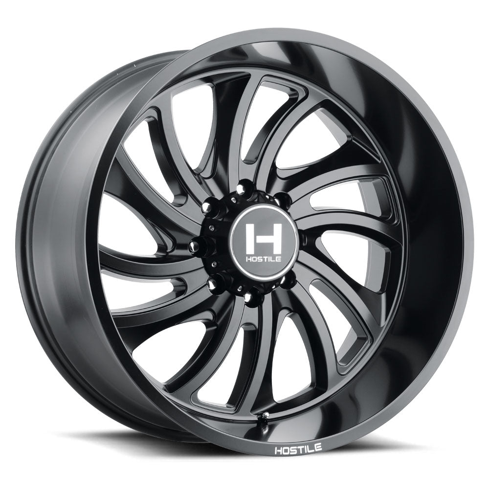 Hostile Offroad Wheels Demon 24x12 8x180 -44 Offset 125.2 Hub Asphalt Finish