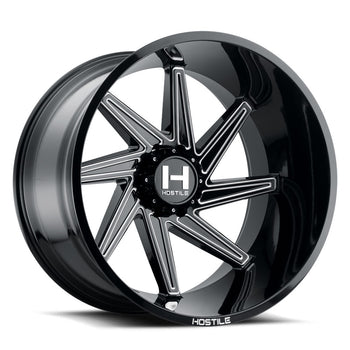 Hostile Offroad Wheels Dagr 26x16 8x180 -101 Offset 125.2 Hub Blade Cut Finish