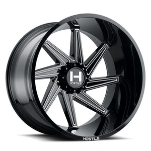 Hostile Offroad Wheels Dagr 22x12 8x170 -44 Offset 125.2 Hub Blade Cut Finish