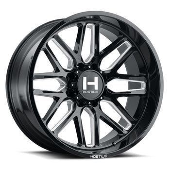 Hostile Offroad Wheels Vulcan 22x10 6x135 -25 Offset 87 Hub Blade Cut Finish