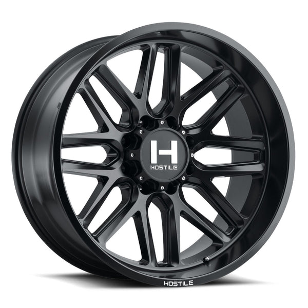 Hostile Offroad Wheels Vulcan 24x14 8x165.1 -76 Offset 125.2 Hub Asphalt Finish