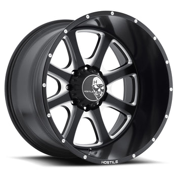 Hostile Offroad Wheels Exile 20x12 8x170 -44 Offset 125.2 Hub Blade Cut Finish