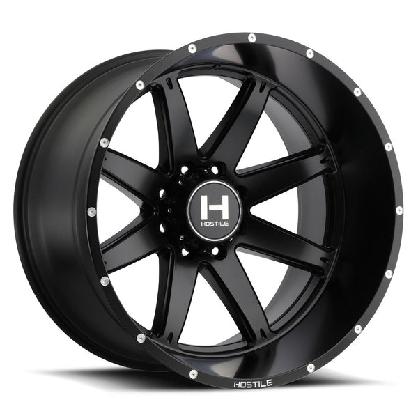 Hostile Offroad Wheels Alpha 22x14 6x139.7 -76 Offset 106.1 Hub Asphalt Finish