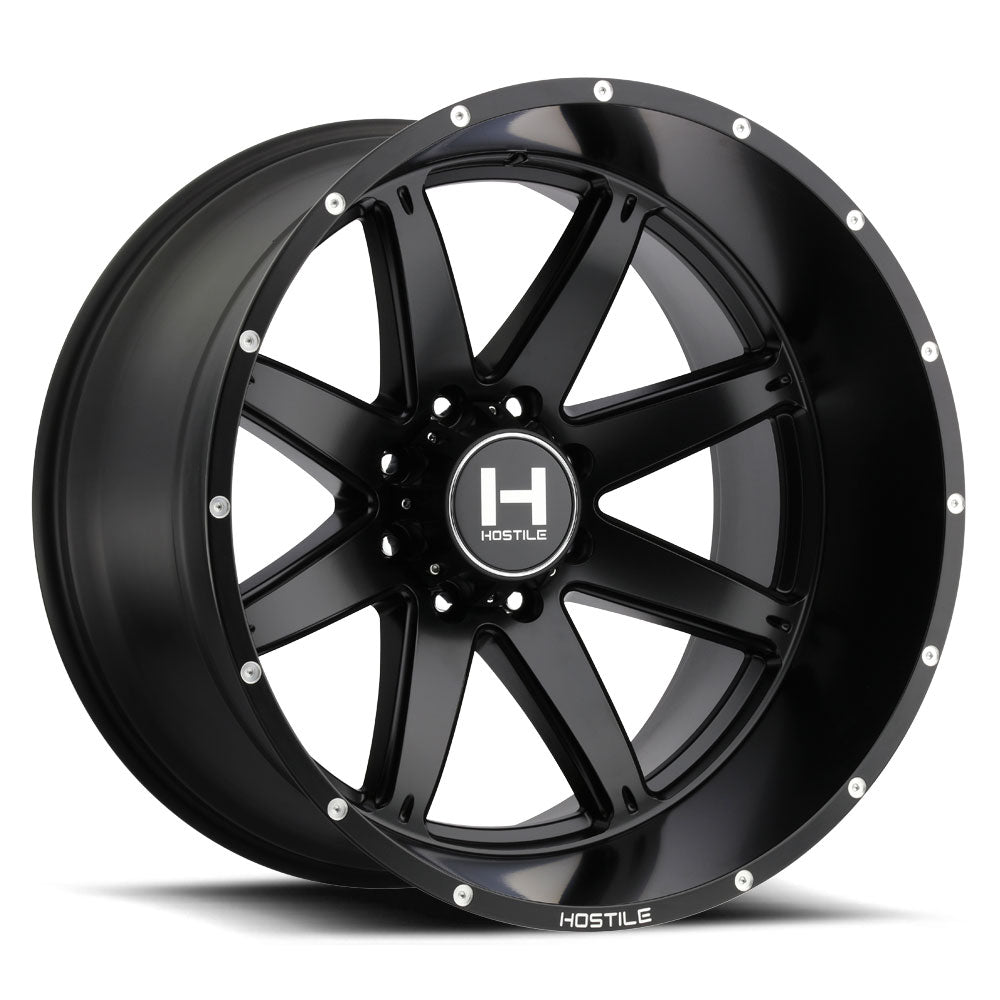 Hostile Offroad Wheels Alpha 20x10 8x165.1 -19 Offset 125.2 Hub Asphalt Finish