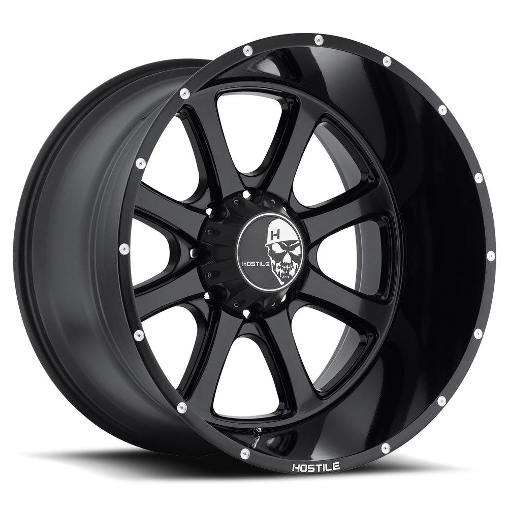 Hostile Offroad Wheels Exile 22x10 8x165.1 -25 Offset 125.2 Hub Asphalt Finish