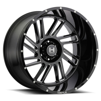 Hostile Offroad Wheels Stryker 22x12 8x165.1 -44 Offset 125.2 Hub Blade Cut Finish