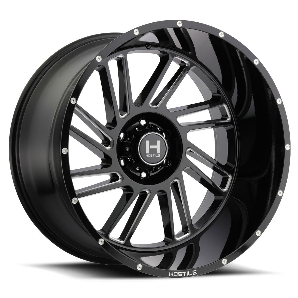 Hostile Offroad Wheels Stryker 20x9 6x139.7 12 Offset 106.1 Hub Blade Cut Finish